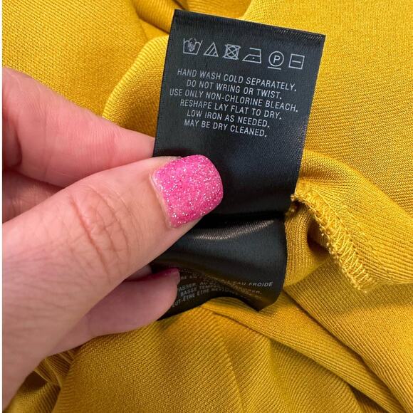 Maeve Yellow Mustard Long Sleeves Tunic Mini Dress size 10 - Picture 5 of 13